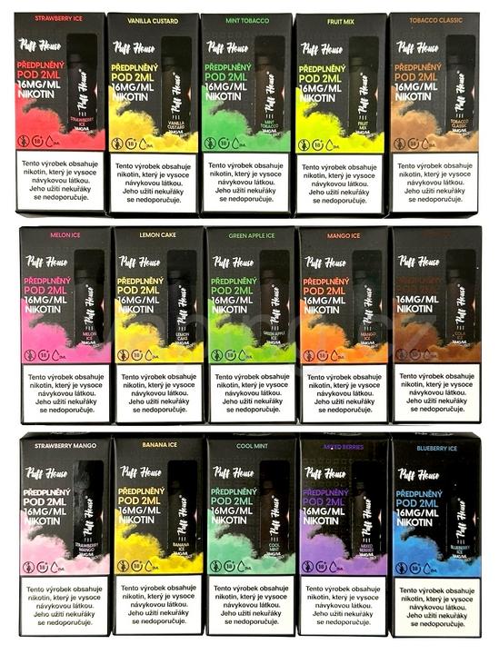 Puff House přednaplněný pod - MANGO ICE 16mg