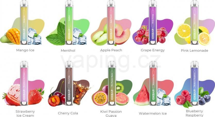 Oxva OXBAR C800 - PEACH BLUE RAZZ (broskev s chladivým lesním ovocem) 16mg 