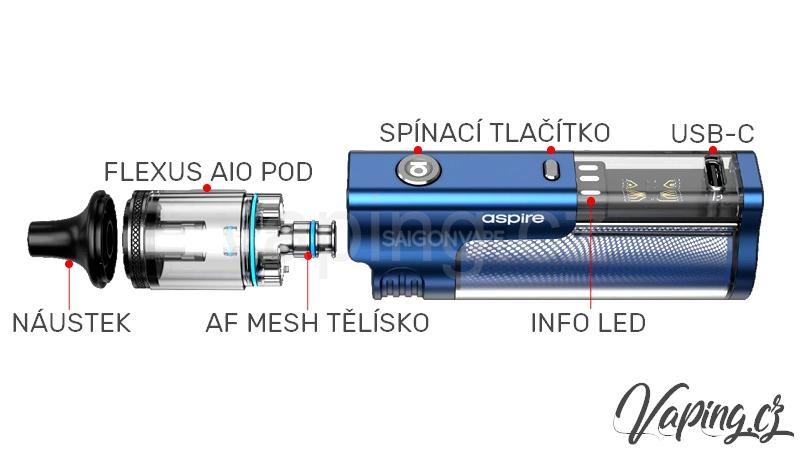 Aspire e-cigareta FLEXUS AIO (černá) 2000mAh
