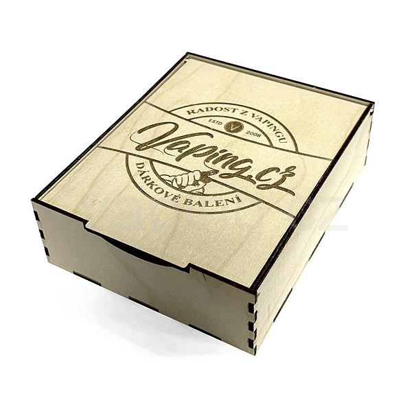 Dárková dřevěná krabička - Vaping (černá výplň)