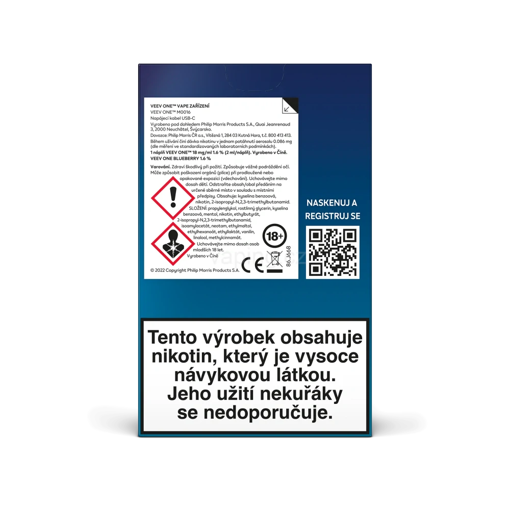 VEEV ONE zařízení +náplň (Velvet Black / Blueberry) 18mg