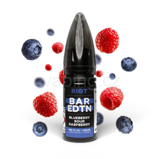 E-liquid Salt RIOT BAR EDTN s příchutí BLUEBERRY SOUR RASPBERRY 10ml (borůvka s malinou) 10mg