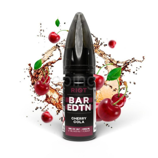 E-liquid Salt RIOT BAR EDTN s příchutí CHERRY COLA 10ml (třešňová cola) 20mg