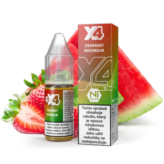 X4 Salt e-liquid - STRAWBERRY WATERMELON 10ml (jahoda a meloun) 10mg