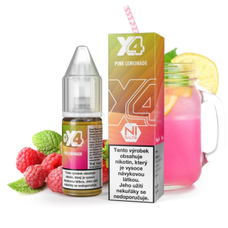 X4 Salt e-liquid - PINK LEMONADE 10ml (citrusová limonáda) 20mg