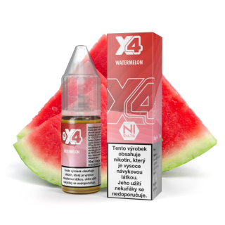 X4 Salt e-liquid - WATERMELON 10ml (vodní meloun) 20mg