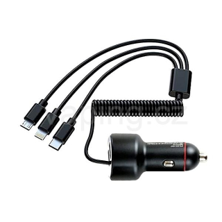 GVG Pro FDKC007 nabíječka do auta 3v1 (černá) 12V/3,1A