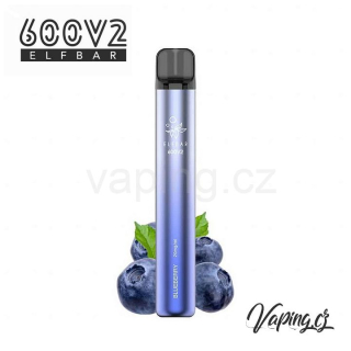 Elf Bar 600V2 jednorázová e-cigareta BLUEBERRY (borůvka) 20mg