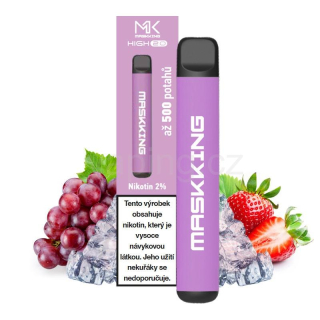Maskking High 2.0 jednorázová e-cigareta GRAPE STRAWBERRY (hroznové víno a jahoda) 20mg