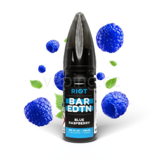 E-liquid Salt RIOT BAR EDTN s příchutí BLUE RASPBERRY 10ml (modrá malina) 5mg