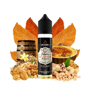 BOMBO Platinum aroma NUTTY SUPRA (tabák s karamelem a oříškovým máslem) 60/15ml