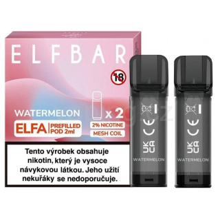 ELFA Elfbar POD 2x cartridge - WATERMELON (vodní meloun) 20mg 