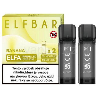 ELFA Elfbar POD 2x cartridge - BANANA (sladký banán) 20mg 