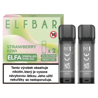 ELFA Elfbar POD 2x cartridge - STRAWBERRY KIWI (jahoda a kiwi) 20mg