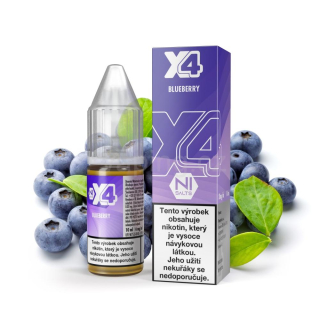 X4 Salt e-liquid - BLUEBERRY 10ml (borůvka) 10mg