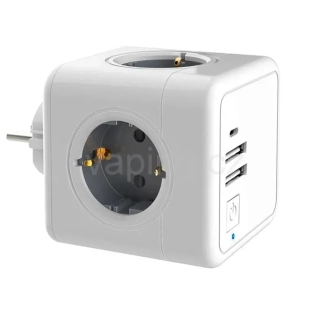 GVG Pro PowerCube rozbočovač 220V -> 2x USB-A 1x USB-C (bílá) 3,1A