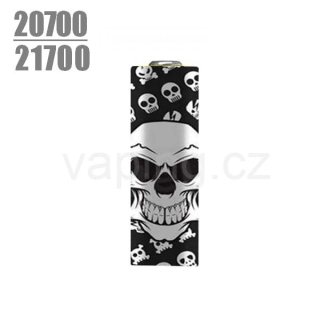 Smršťovací folie pro baterie 20700 / 21700 s potiskem (Skull)
