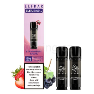 ELFA Elfbar POD 2x cartridge - STRAWBERRY GRAPE (jahoda a hrozno) 20mg 