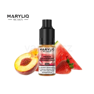 MARYLIQ Salt PEACH STRAWBERRY WATERMELON ICE 20mg (broskev, jahoda a vodní meloun)