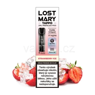 LOST MARY POD 1x cartridge - STRAWBERRY ICE (chladivá jahoda) 17mg