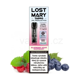 LOST MARY POD 1x cartridge - BLUEBERRY SOUR RASPBERRY (borůvka a malina) 17mg