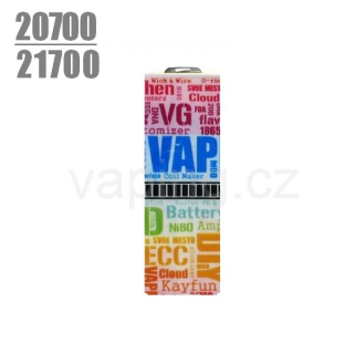 Smršťovací folie pro baterie 20700 / 21700 s potiskem (Rainbow)