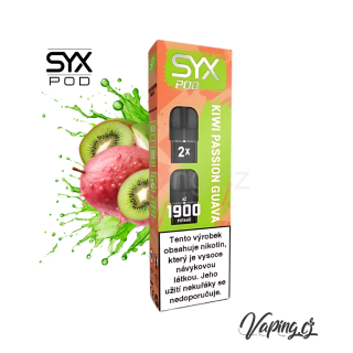 SYX POD 2x cartridge - KIWI PASSION GUAVA (kiwi, maracuja a kvajáva) 16,5mg