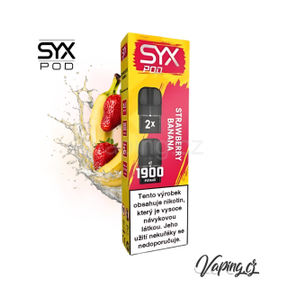 SYX POD 2x cartridge - STRAWBERRY BANANA (jahoda s banánem) 16,5mg