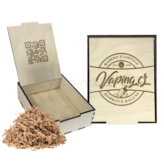 Dárková dřevěná krabička - Vaping (přírodní výplň)