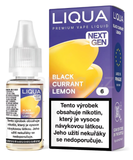 LIQUA NEXTGEN Black Currant Lemon 10ml - 6mg (černý rybíz a citron)