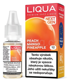 LIQUA NEXTGEN Peach Mango Pineapple 10ml - 12mg (mango, ananas a broskev)
