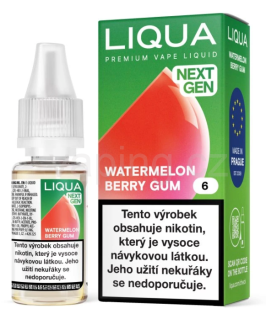 LIQUA NEXTGEN Watermelon Berry Gum 10ml - 6mg (melounová žvýkačka s lesními plody)
