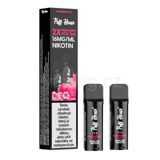 Puff House 2x přednaplněný pod - RASPBERRY ICE 16mg