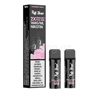 Puff House 2x přednaplněný pod - STRAWBERRY MELON 16mg