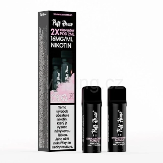 Puff House 2x přednaplněný pod - STRAWBERRY MANGO 16mg