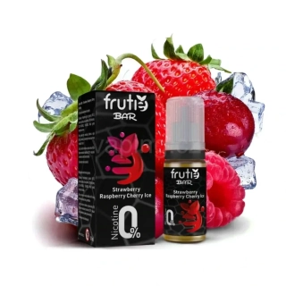 Frutie Bar Salt e-liquid STRAWBERRY RASPBERRY CHERRY ICE (chladivá jahoda, malina a třešeň) 0mg