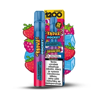Reymont Kurwa Rocket 1200 STRAWBERRY RASPBERRY ICE 20mg