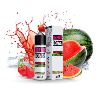 Příchuť Infamous LONGZ - STRAWBERRY WATERMELON (Chladivá jahoda a vodní meloun) 60/10ml