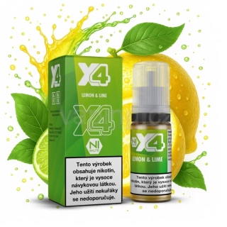 X4 Salt e-liquid - LEMON & LIME 10ml (citrón a limetka) 10mg