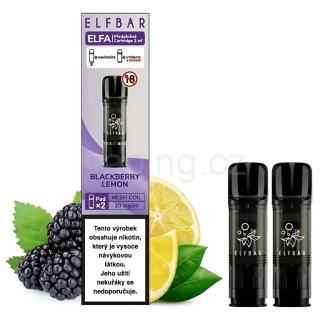 ELFA Elfbar POD 2x cartridge - BLACKBERRY LEMON (ostružina s citronem) 20mg 