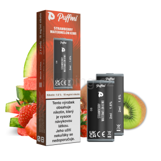 PUFFMI POD 2x cartridge - STRAWBERRY WATERMELON KIWI (jahoda vodní meloun & kiwi) 18mg