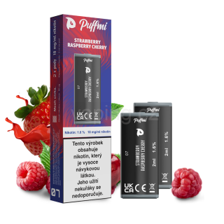 PUFFMI POD 2x cartridge - STRAWBERRY RASPBERRY CHERRY (jahoda malina & třešeň) 18mg