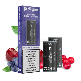 PUFFMI POD 2x cartridge - BLUEBERRY CHERRY CRANBERRY (borůvka třešeň & brusinka) 18mg