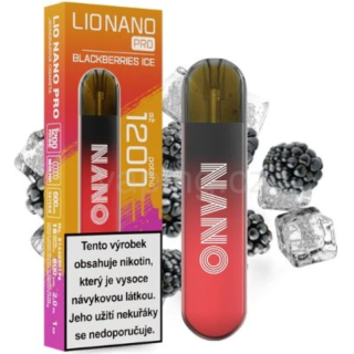 LIO NANO PRO jednorázová e-cigareta BLACKBERRIES ICE (ostružiny) 16mg