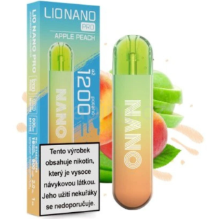 LIO NANO PRO jednorázová e-cigareta APPLE PEACH (jablko & broskev) 16mg