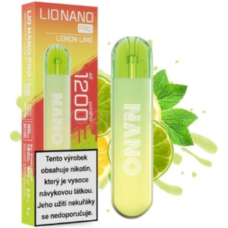 LIO NANO PRO jednorázová e-cigareta LEMON LIME (limetka & citrón) 16mg