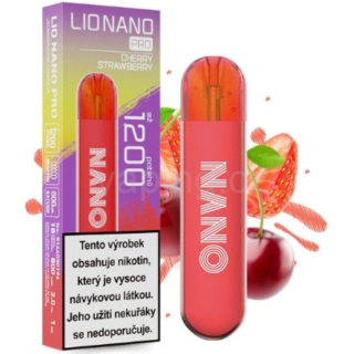 LIO NANO PRO jednorázová e-cigareta CHERRY STRAWBERRY (třešeň & jahoda) 16mg