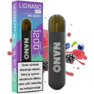 LIO NANO PRO jednorázová e-cigareta MIX BERRY (mix bobulí) 16mg