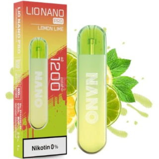 LIO NANO PRO jednorázová e-cigareta LEMON LIME (limetka & citrón) 0mg