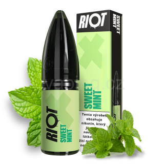 E-liquid Salt RIOT X s příchutí SWEET MINT 10ml (sladká máta) 5mg